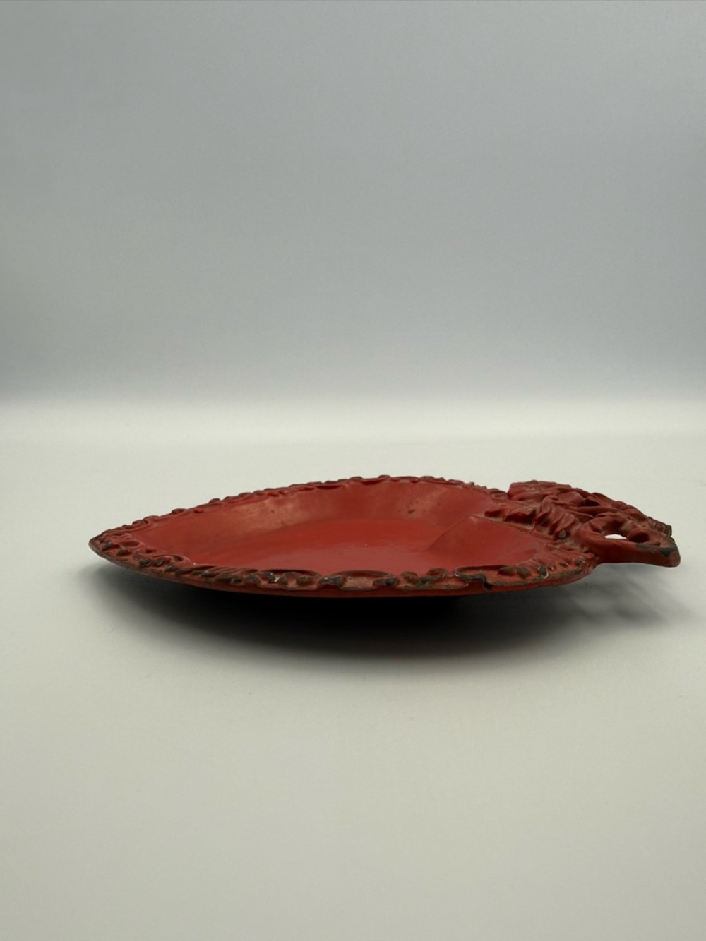 Vintage Metal Red Sacred Heart Trinket Dish - Picture 4 of 7